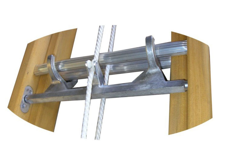 Échelle Coulissante 2 Plans Montants Bois 302/485 cm 11 Échelons