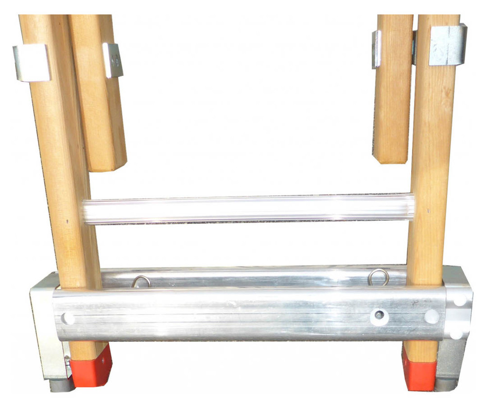 Échelle Coulissante 2 Plans Montants Bois 302/485 cm 11 Échelons