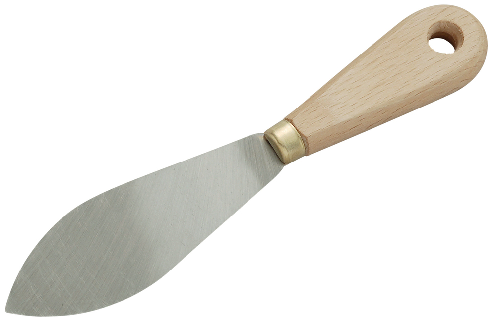 Couteau de peintre Feuille de Laurier à lame souple en acier inoxydable pour application de textures