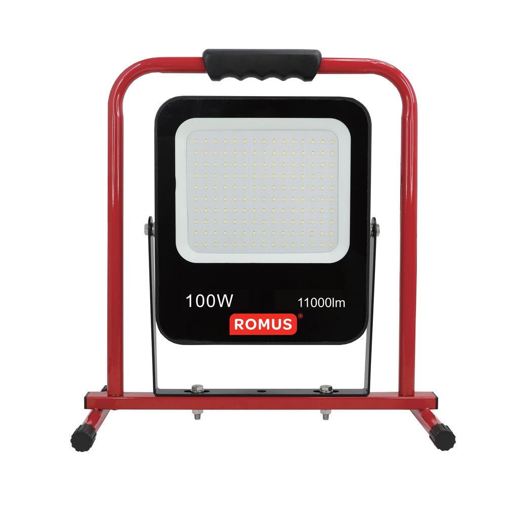 Projecteur LED Filaire 100 W sur pied pour éclairage de chantier