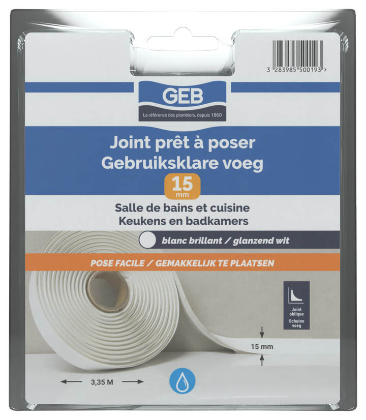Joint Étanchéité Prêt à Poser 3.35 m Blanc