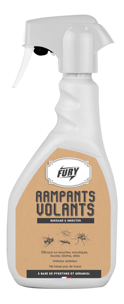 Répulsif Rampants & Volants 500 ml TP19 en flacon pulvérisateur.