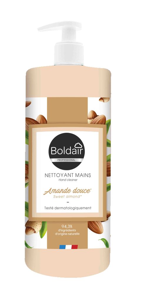 Nettoyant mains liquide hydratant à l'amande douce en flacon pompe 500 ml