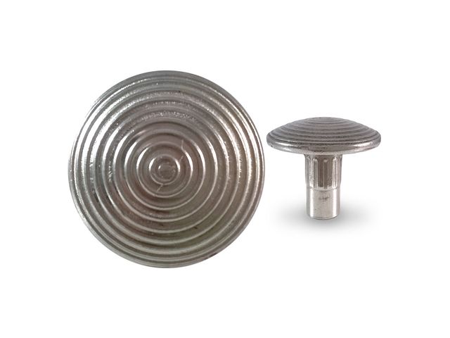 216 Clous Podotactiles "Metaclou" Striés Acier Zingué Argent