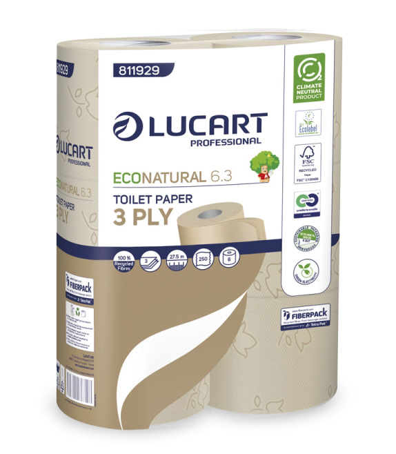 Papier Toilette Econatural Recyclé 6 Rouleaux