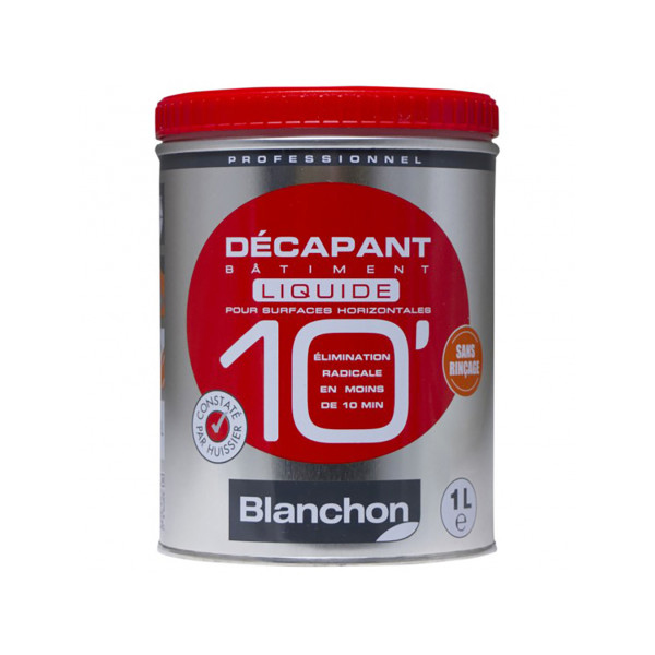Décapant Bâtiment Liquide 10 minutes Sans Rinçage pour éliminer peintures et vernis.