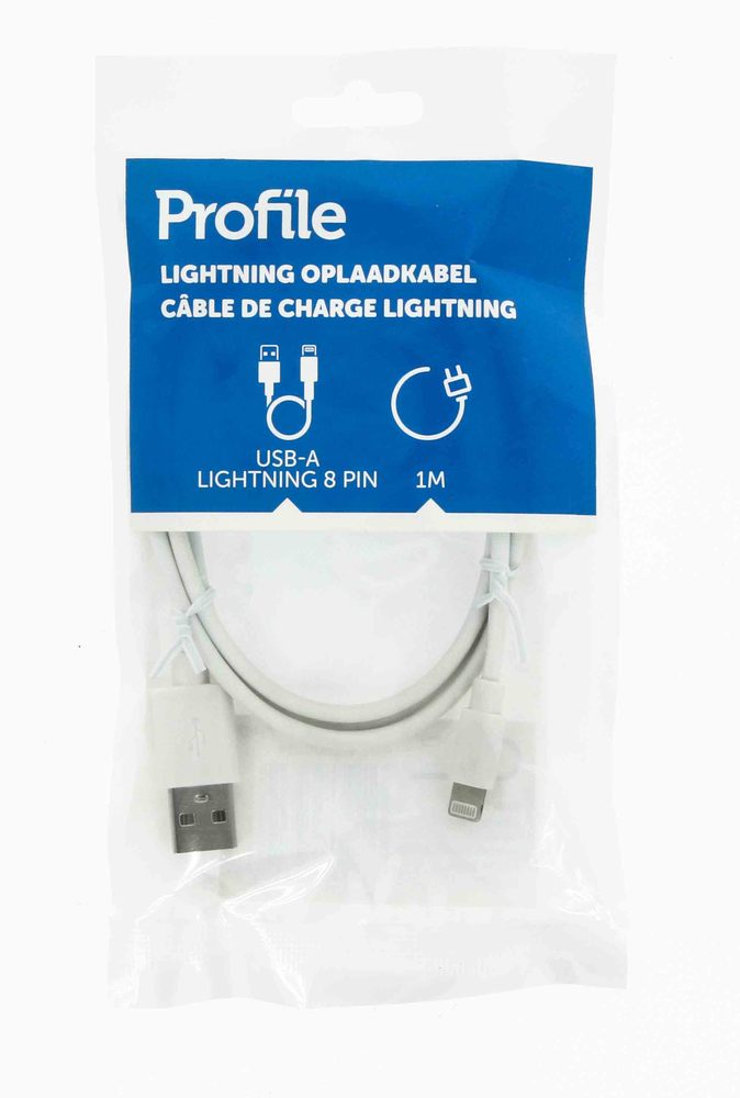 Câble USB-A Vers Lightning blanc de 1 mètre pour recharger et synchroniser les appareils Apple
