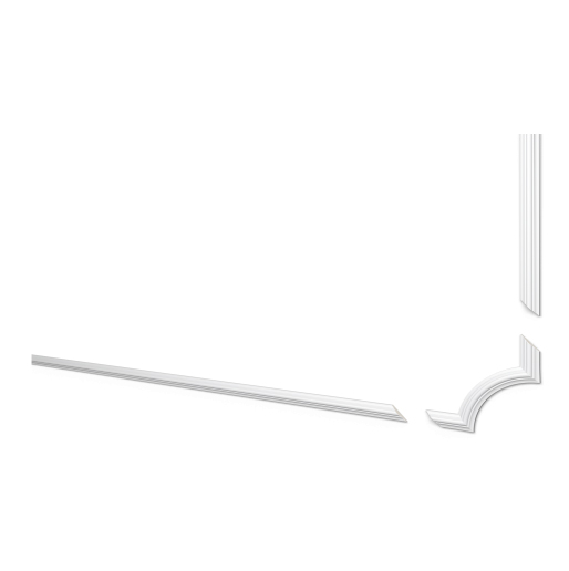 Set de 4 moulures d'angle décoratives Arstyl SP3-4 en polyuréthane