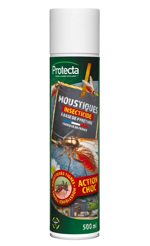 Aérosol insecticide anti-moustiques 500 ml TP18, efficace contre les insectes volants