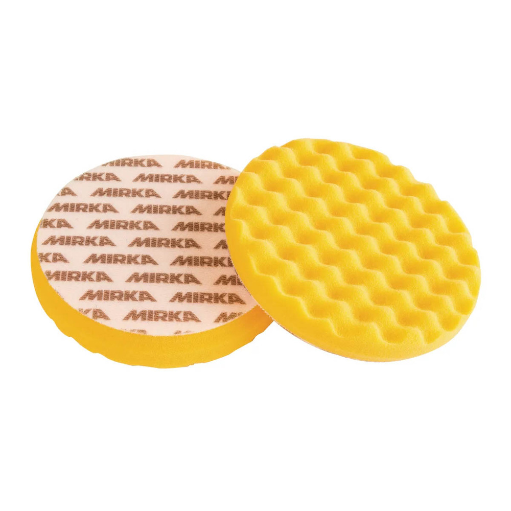 Mousse de Polissage Alvéolée Ø150 mm Jaune Lot de 2