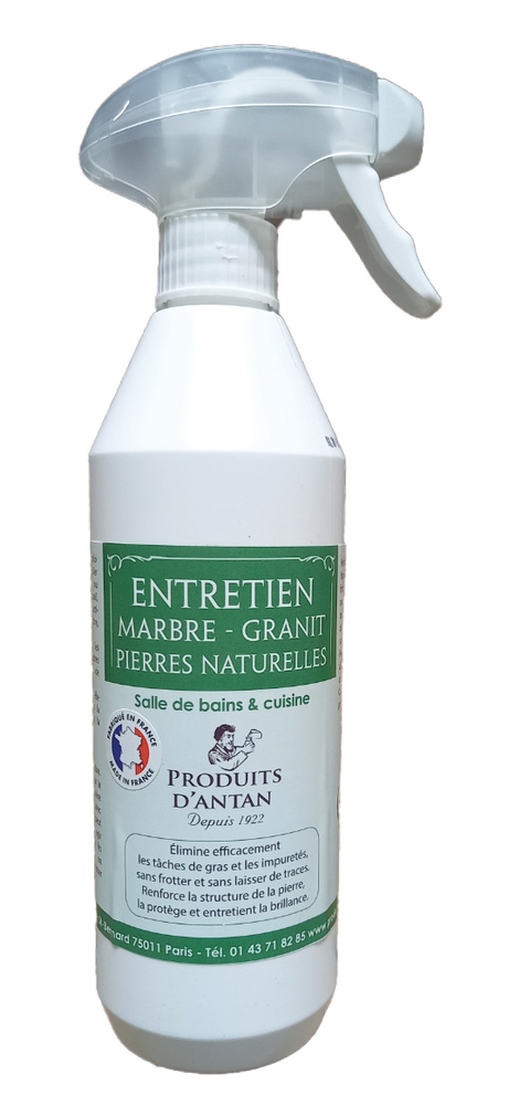 Flacon de produit d'entretien 500 ml pour marbre, granit, pierres naturelles et surfaces composites