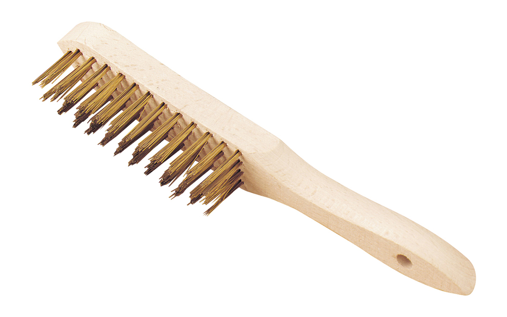 Brosse à Manche : Fil Rond Laitonné Sortie 30 mm