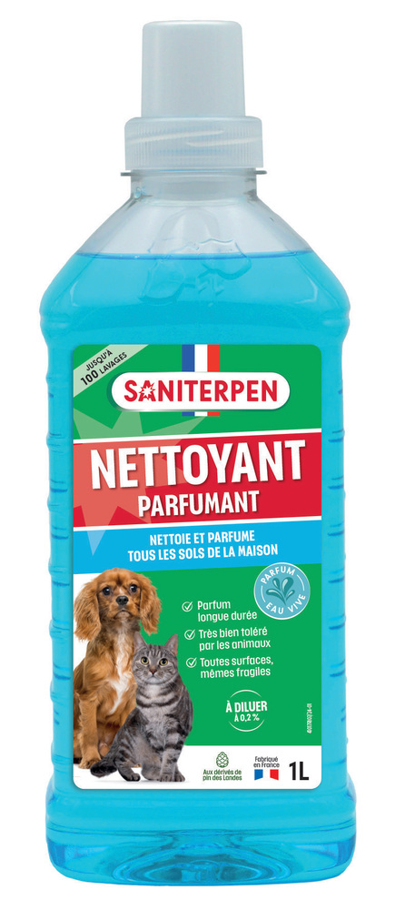 Nettoyant Parfumant Eau Vive 1L en bouteille pour sols durs