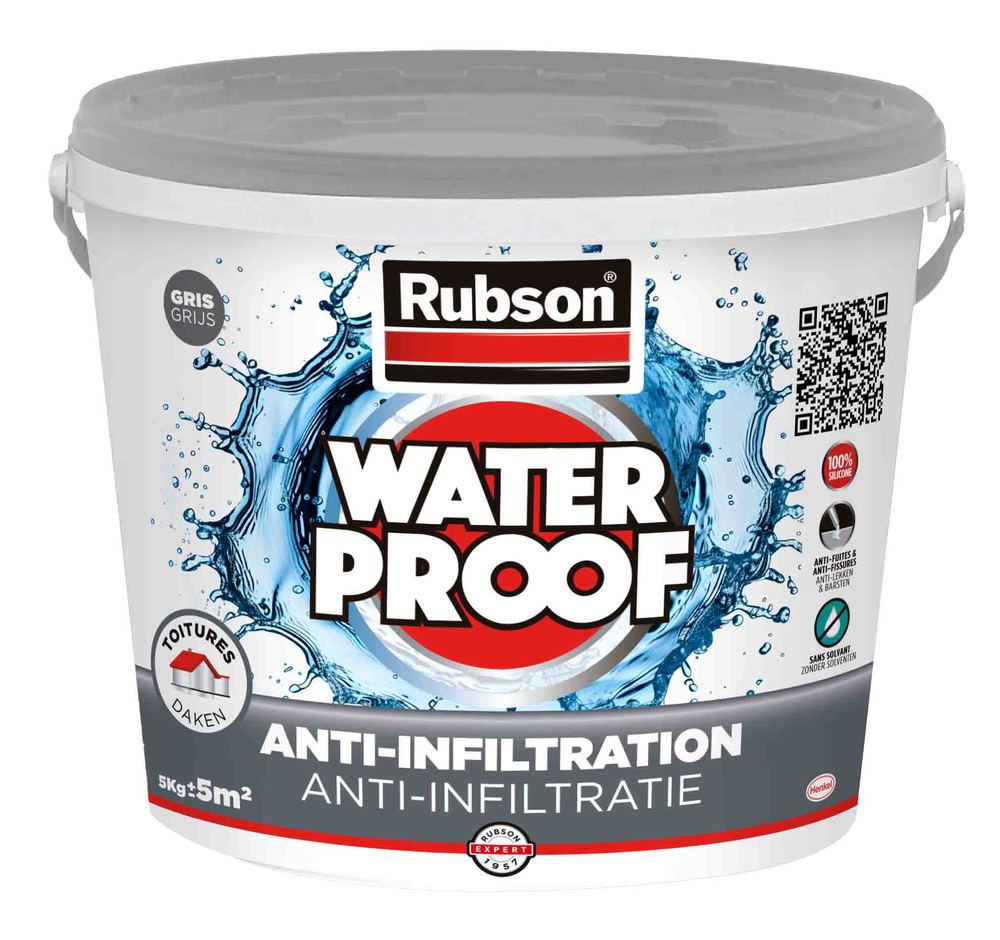 Anti Infiltrations Waterproof Toutes Toitures Gris 5 kg