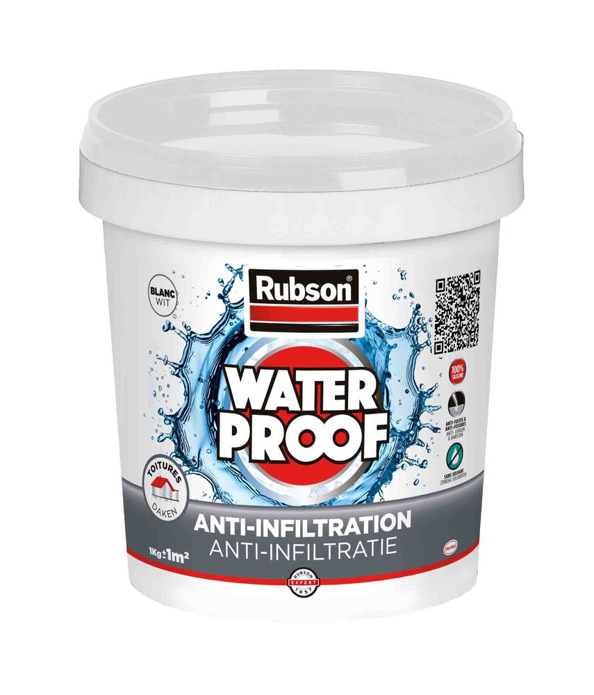 Anti Infiltrations Waterproof Toutes Toitures Blanc 1 kg