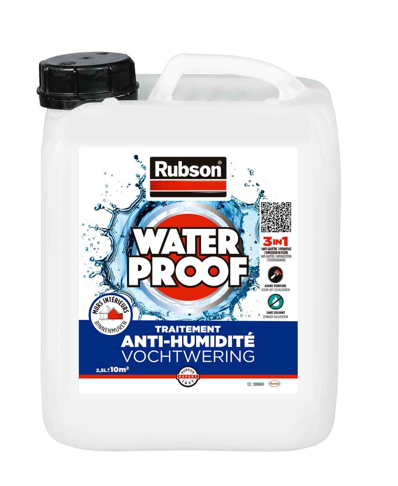 Traitement Anti-Humidité Waterproof Incolore 2.5L