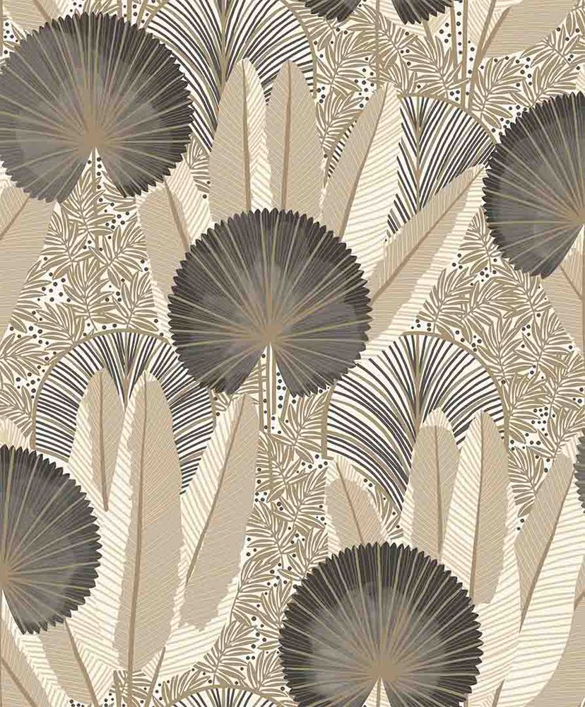 Papier Peint Vinyle Sur Intissé Motif Asperia Beige, rouleau de 10.05 x 0.53 m