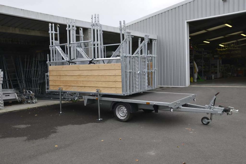 Conteneur de remorque vide version lisses en acier robuste pour le transport de matériaux