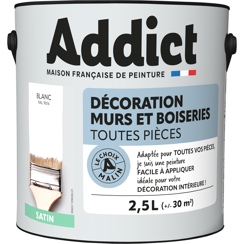 Peinture Décoration Murs et Boiseries Satin 2.5L