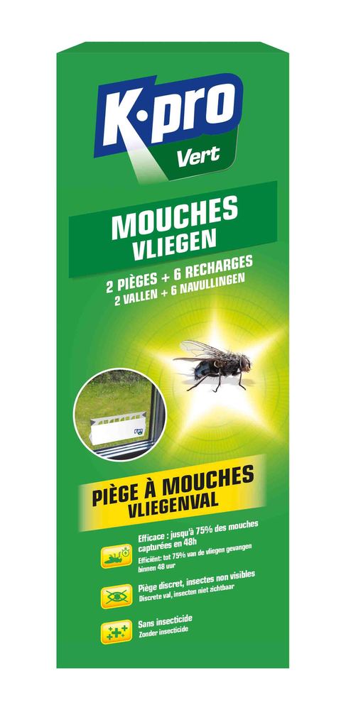 Piège à Mouches x2 + 6 Recharges TP19