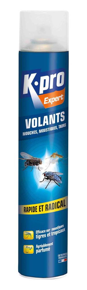 Aérosol insecticides anti insectes volants 750 ml, efficace contre mouches et moustiques.
