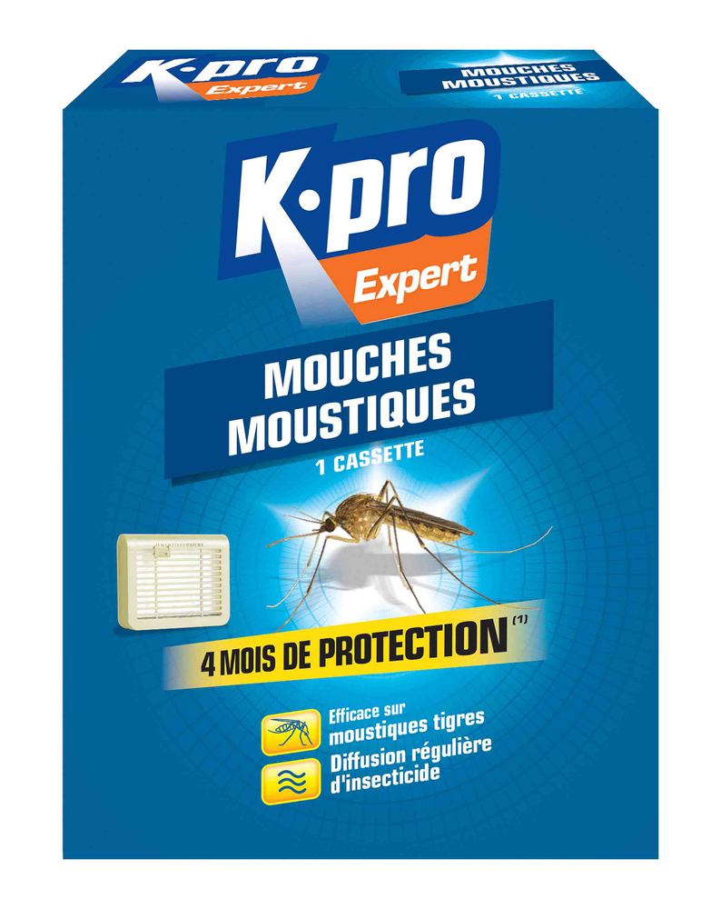Insecticide Anti Mouches et Moustiques en cassette TP18, pour une protection longue durée.