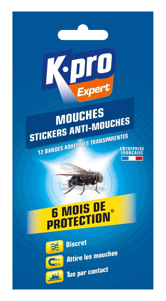 Bandes adhésives anti-mouches TP18 lot de 12 jaunes pour piéger les insectes volants