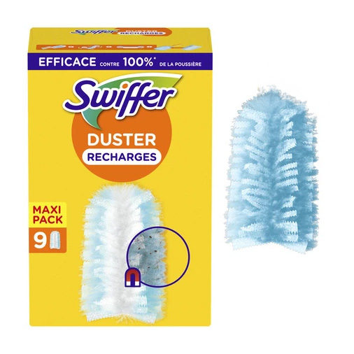 Recharges pour plumeau anti-poussière lot de 9, fibres douces pour capturer efficacement la poussière