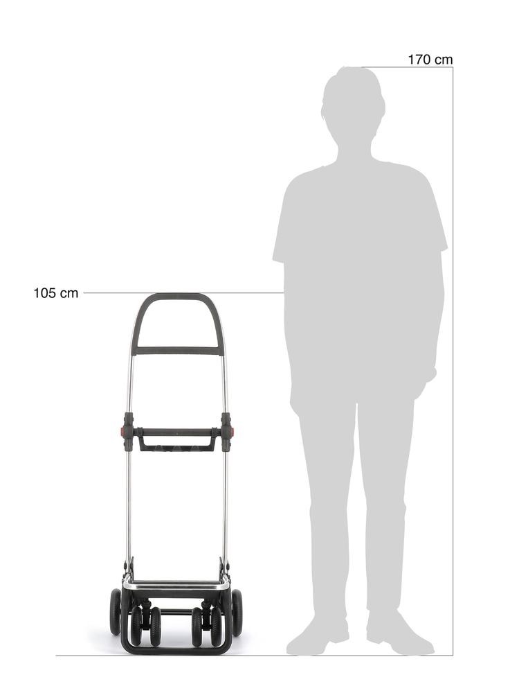  Poussette de Marché Pliable I-Max MF 4L Tour 4 Roues - 2 Pivotantes Pliantes 43L