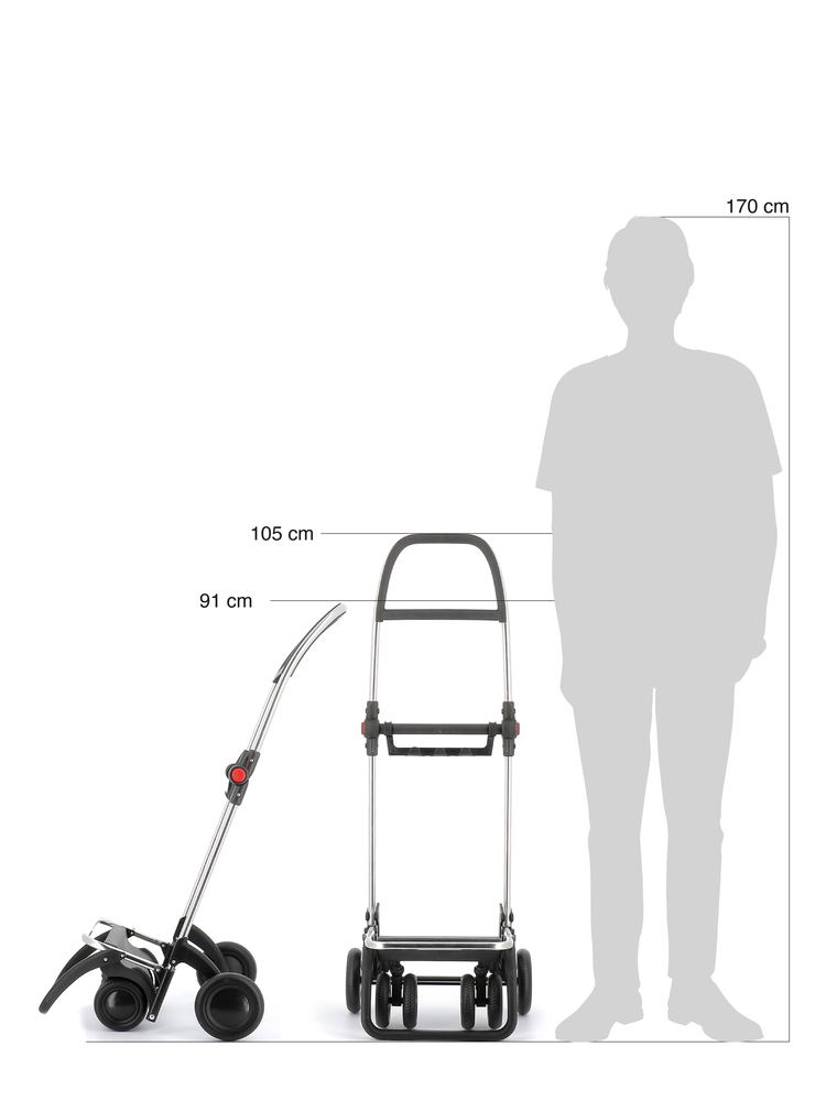  Poussette de Marché Pliable I-Max MF 4L Tour 4 Roues - 2 Pivotantes Pliantes 43L