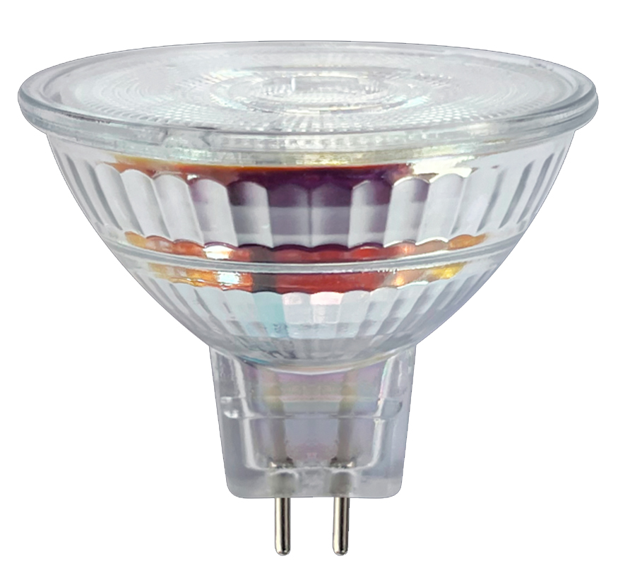 Ampoule LED Spot Réflecteur transparente GU5.3 12W 230 lm Blanc Chaud pour éclairage ciblé