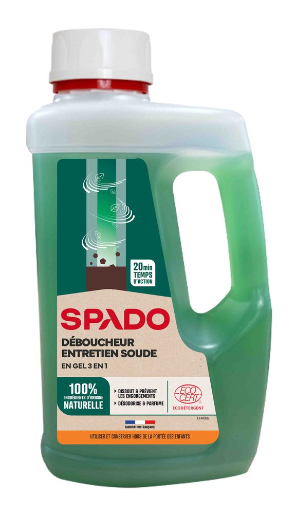 Bouteille de déboucheur et entretien canalisations 3 en 1 Ecocert 1L