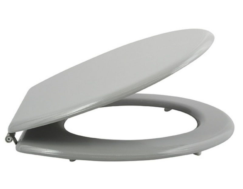 Abattant WC MDF Gris Charnières Inox