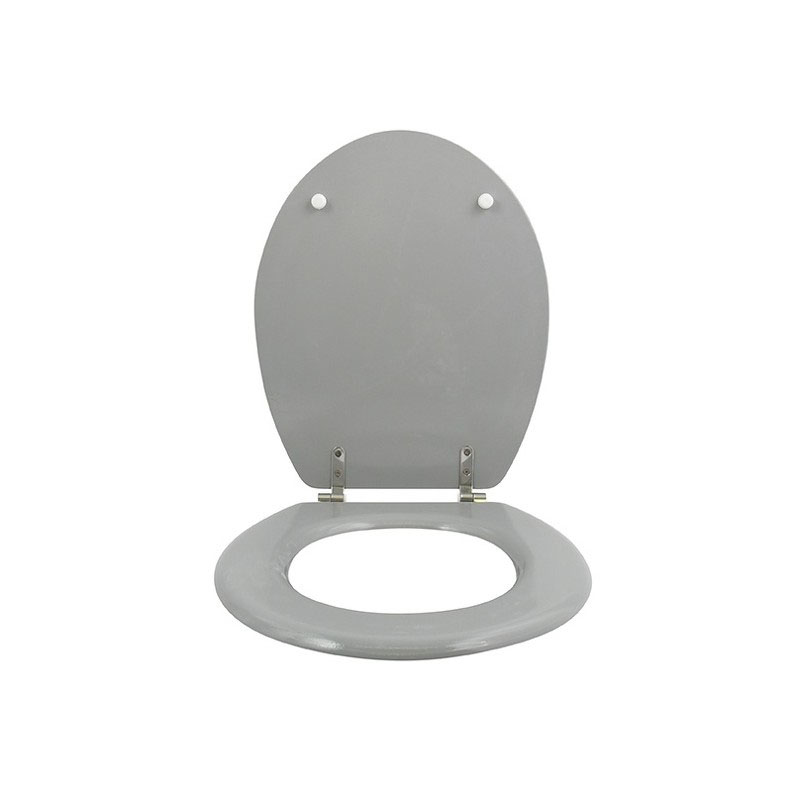 Abattant WC MDF Gris Charnières Inox