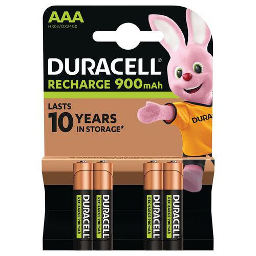 Lot de 4 piles rechargeables AAA/HR03 900mAh