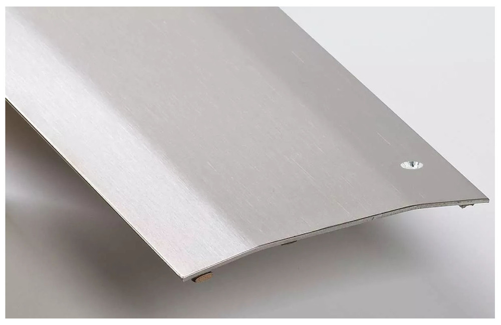 Couvre-joint de sol en inox brossé de 1,5 mm d'épaisseur, 100 mm de large et 2,5 m de long, pour protéger les joints de dilatation.