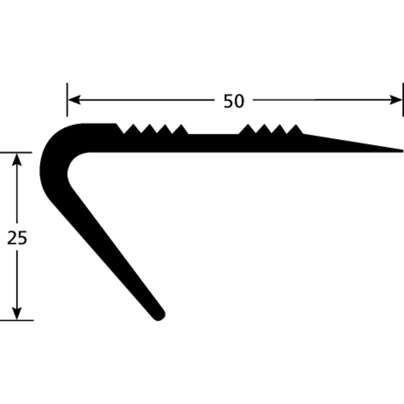 Nez de Marche Caoutchouc Noir NC25-BS Bord Siffler 4 m