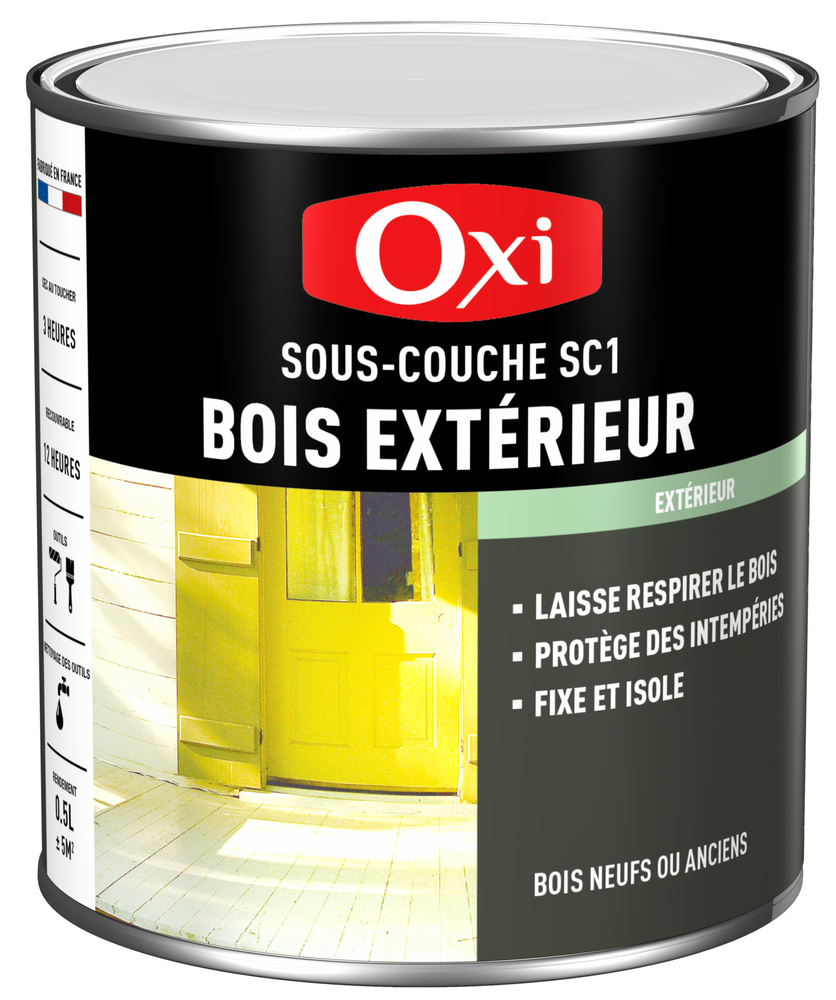 Sous couche Bois Extérieur SC1 0.5L pour préparer le bois avant peinture