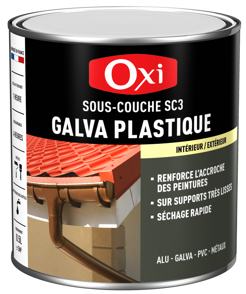 Sous-couche antirouille SC3 0,5L pour aluminium, galva et plastique, usage extérieur
