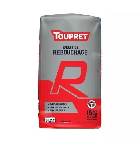Toupret R Enduit de Rebouchage Fibré Poudre en Sac pour réparation de murs intérieurs