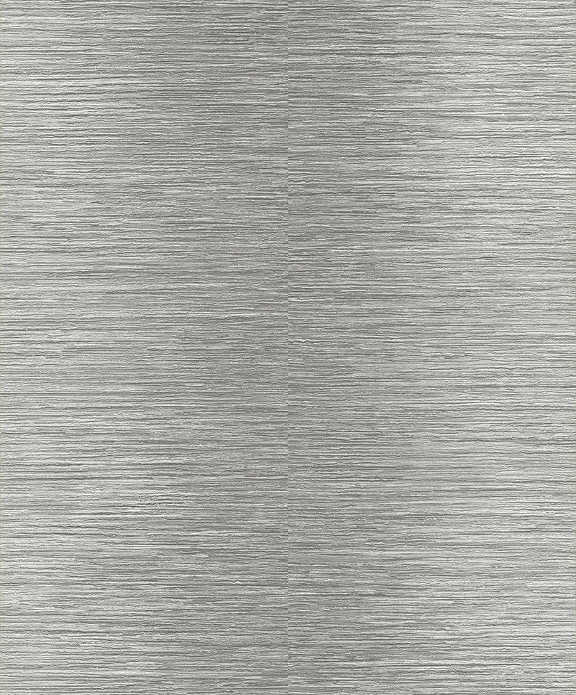 Papier peint vinyle intissé à rayures grises, finition texturée