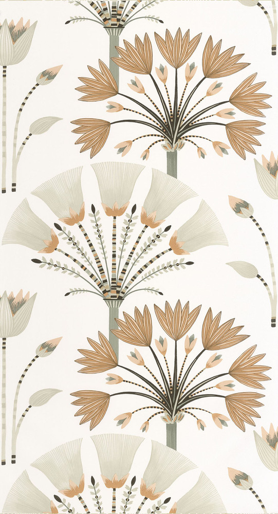 Papier peint vinyle sur intissé vert amande et doré avec reflets lumineux