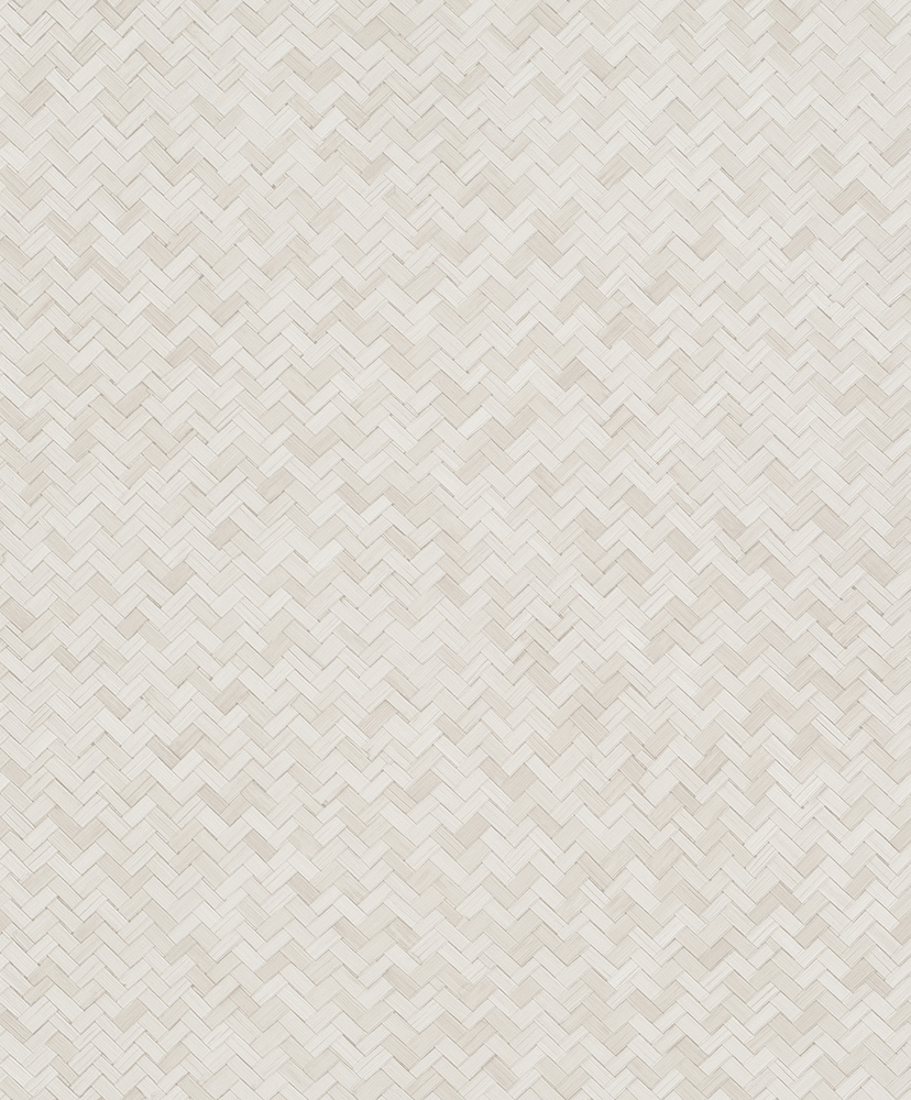 Papier peint intissé effet tressage graphique beige clair