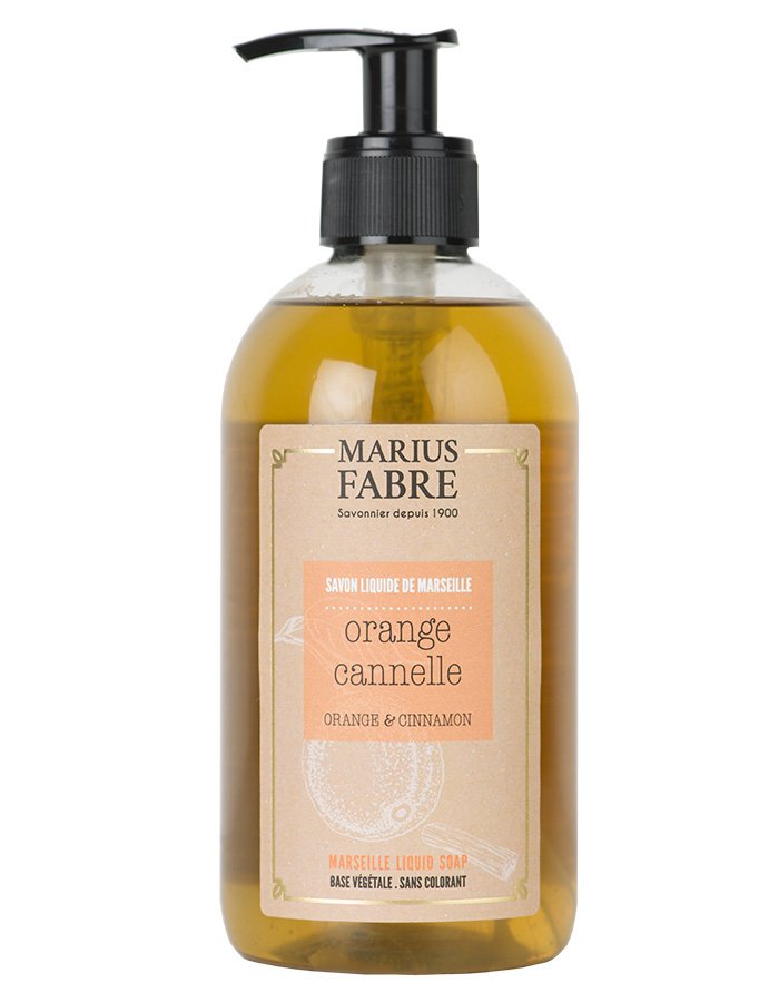 Savon liquide de Marseille Orange Cannelle en flacon pompe 400 ml