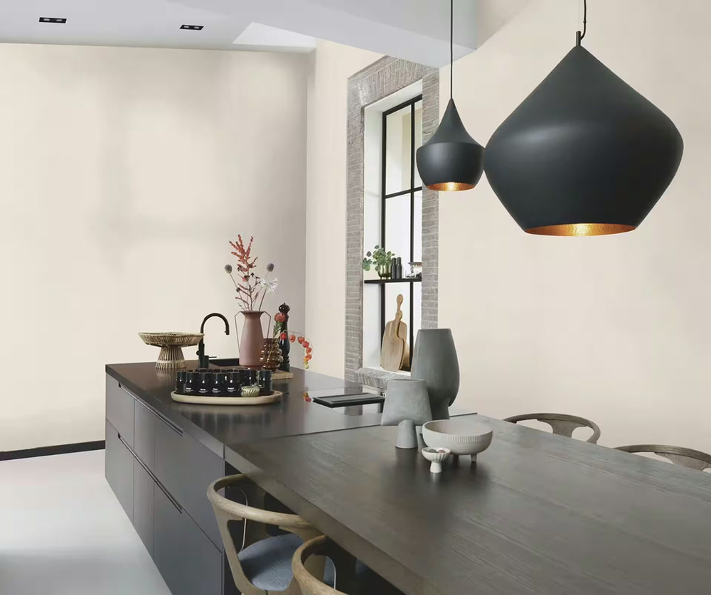 448504 - Papier Peint Vinyle Uni Blanc Cassé