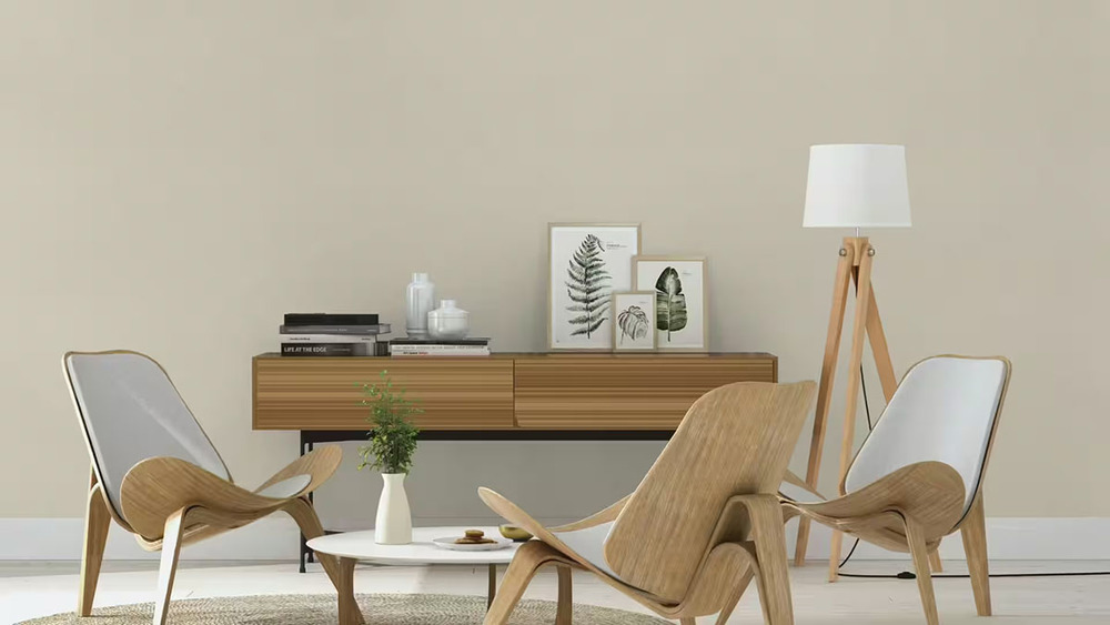 448634 - Papier Peint Vinyle Uni Florentine Beige