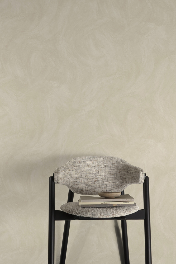 A78703 - Papier Peint Vinyle Sur Intissé Spatulé Beige