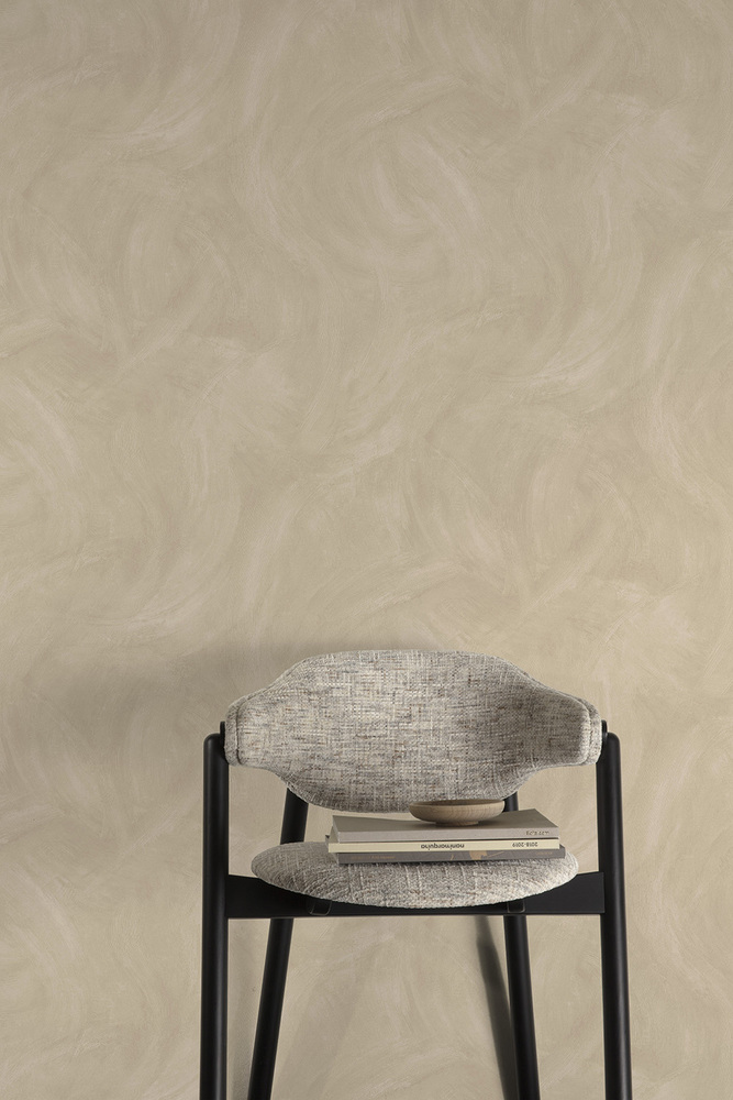 A78704 - Papier Peint Vinyle Sur Intissé Spatulé Café