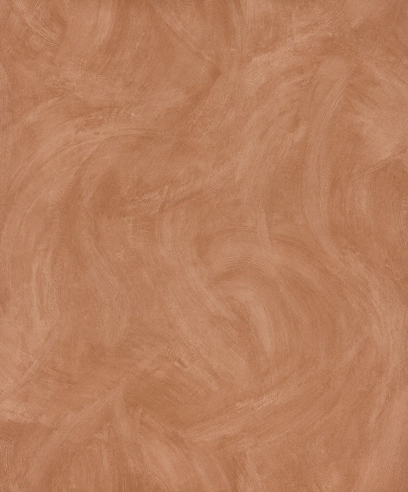 Papier peint vinyle sur intissé A78706 couleur terracotta, effet spatulé