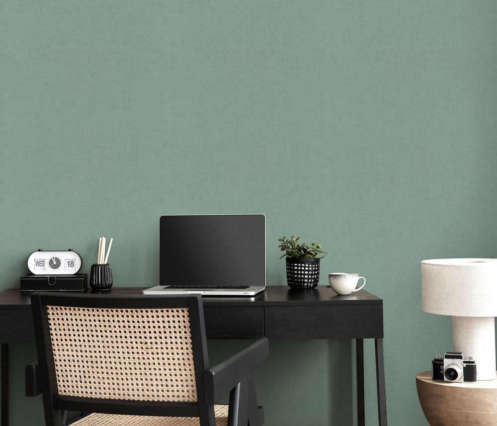 10539-18 - Papier Peint Vinyle Grainé Sur Intissé Calma Vert